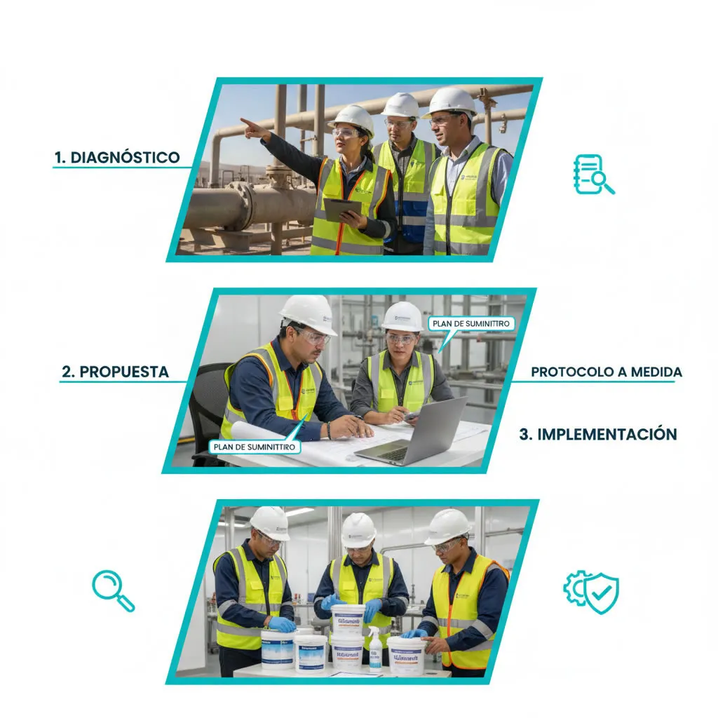 Oclansorb (Absorbente Orgánico para Hidrocarburos) 8 Absorbentes industriales para Hidrocarburos en Chile (etapas)